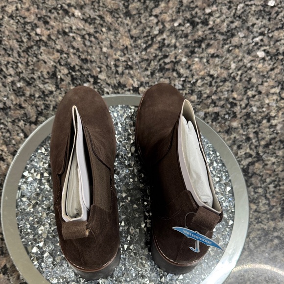 Aqua College Demi leather waterproof Dark Brown m chunky Ankle Booties NEW 9.5 - Picture 13 of 14